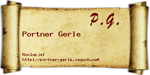 Portner Gerle névjegykártya